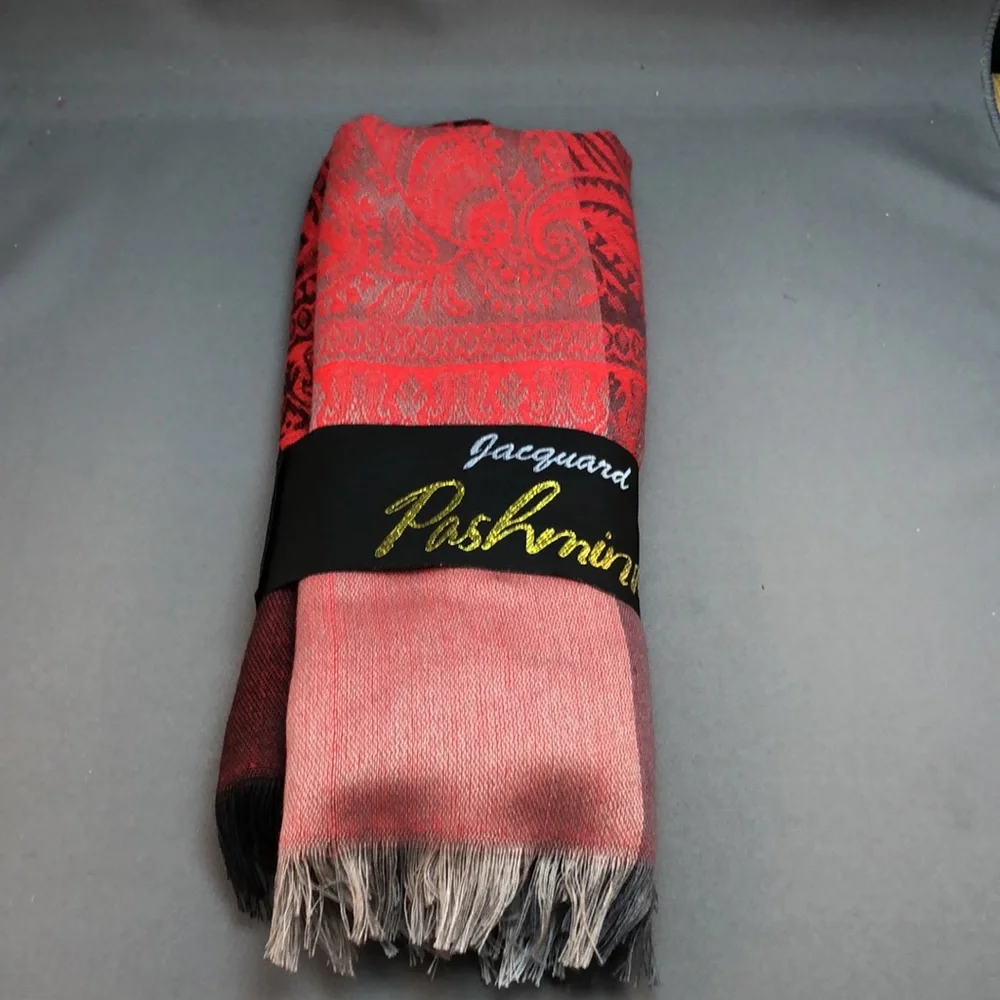 N/A jacquard pashmina